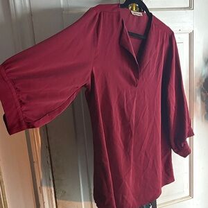 Chic Burgundy Blouse for Women